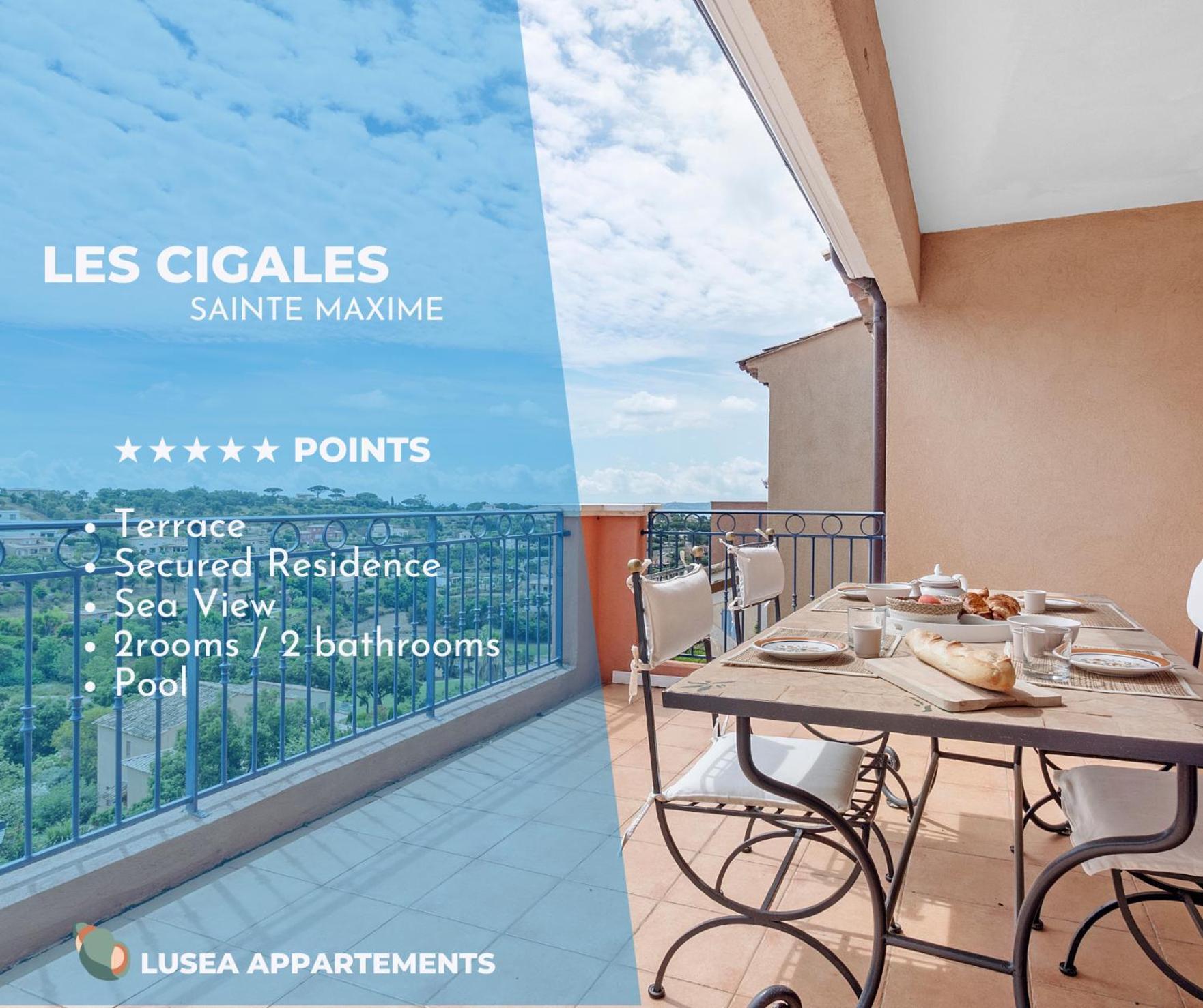 Les Cigales, Superbe Vue - Golfe De Sainte-Maxime Apartment Bagian luar foto